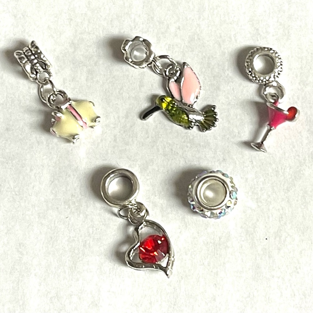 Assorted silvery Pandora style Charm Set
